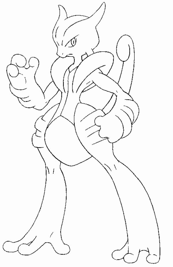 Dark Mewtwo Coloring Pages