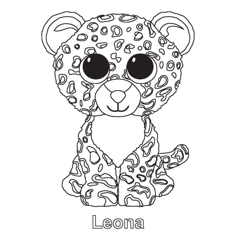 Dog Beanie Boo Colouring Pages