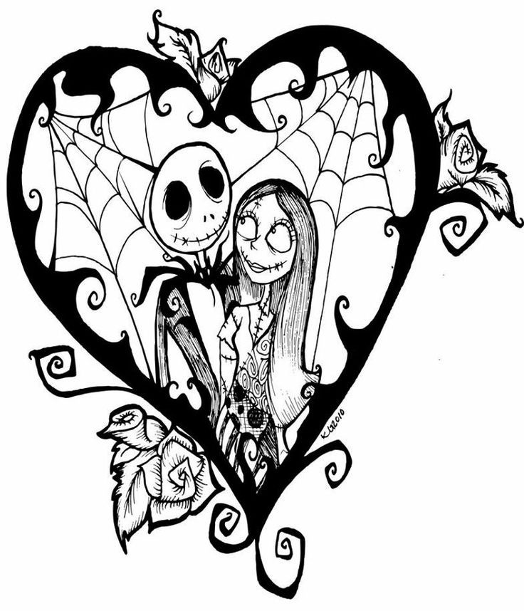 Nightmare Before Christmas Coloring Pages Easy