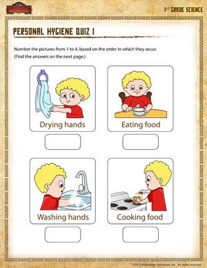 Cleanliness Personal Hygiene Worksheets For Grade 1