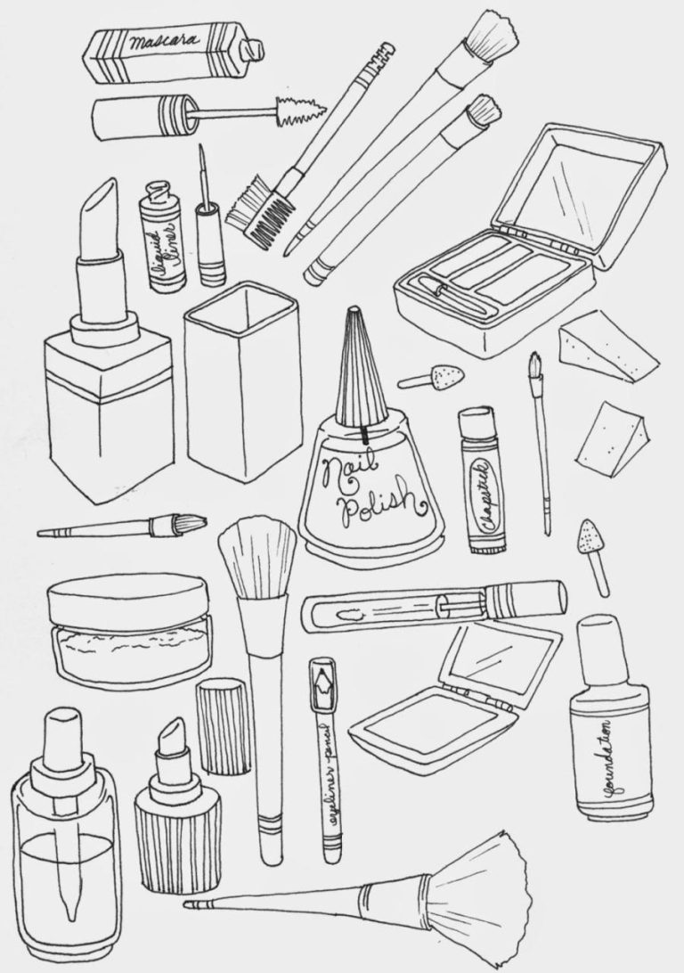 Make Up Coloring Pages