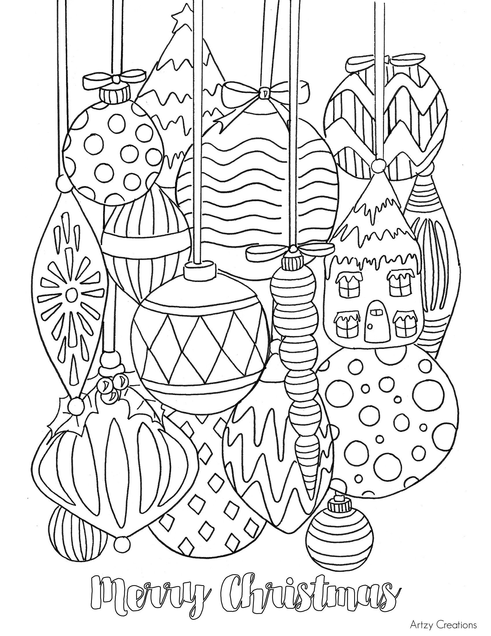 Printable Christmas Coloring Pages For Adults Christmas Coloring Page
