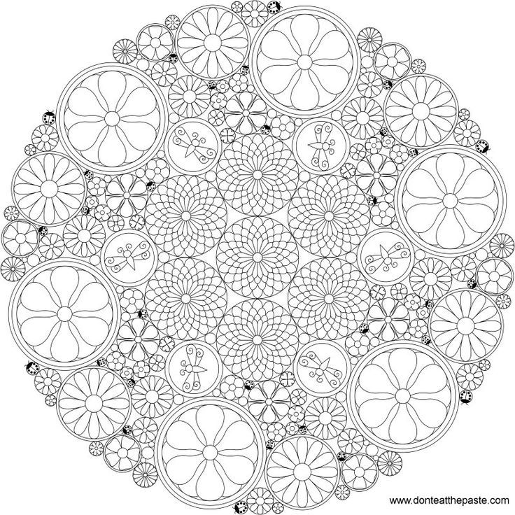 Difficult Coloring Pages Mandala