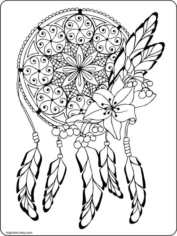 Dream Catcher Coloring Pages Print