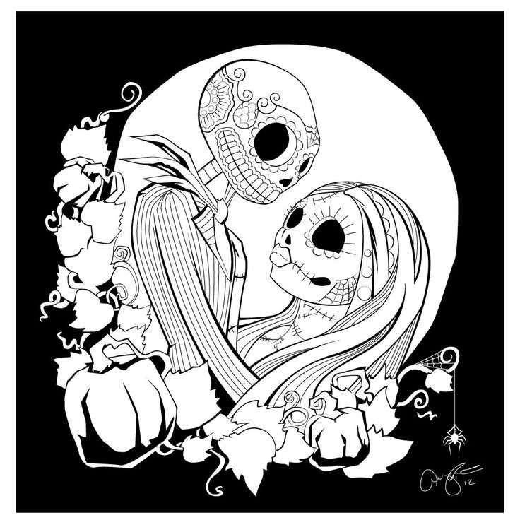 Nightmare Before Christmas Coloring Pages For Adults
