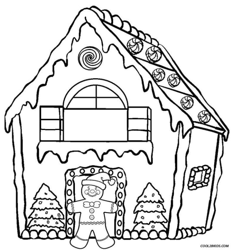 Gingerbread Free Printable Christmas Coloring Pages