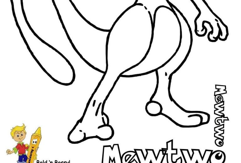 Mewtwo Coloring Page Printable