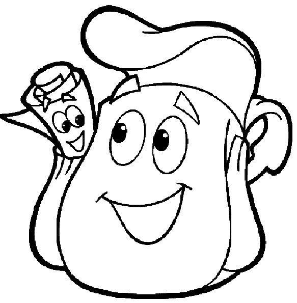 Dora Backpack Coloring Page