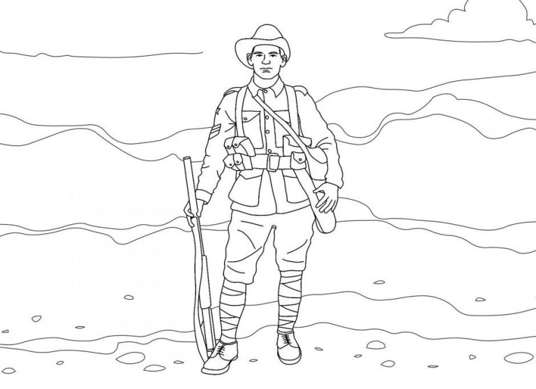 Easy Soldier Coloring Pages