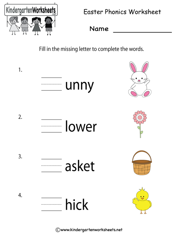 Printable Free Phonics Worksheets For Kindergarten