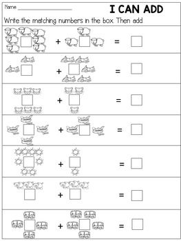 Preschool Adding And Subtracting Worksheets