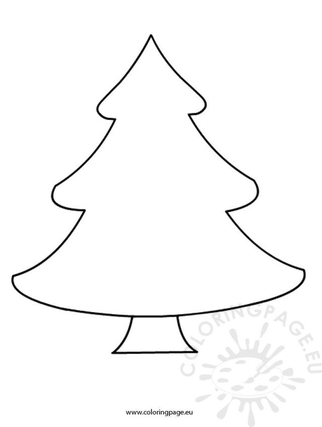 Free Printable Blank Christmas Tree Coloring Page