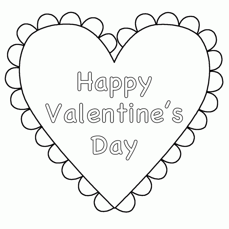 Valentine's Day Printable Coloring Pages
