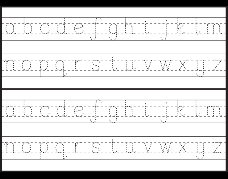 Alphabet Tracing Sheet Free