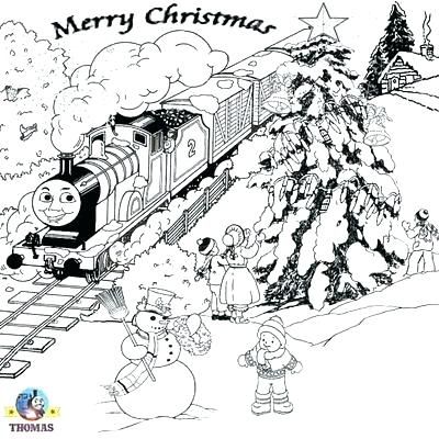 Free Printable Christmas Train Coloring Pages