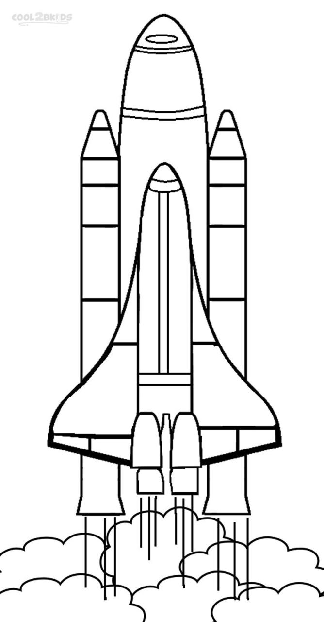 Space Ship Coloring Sheets