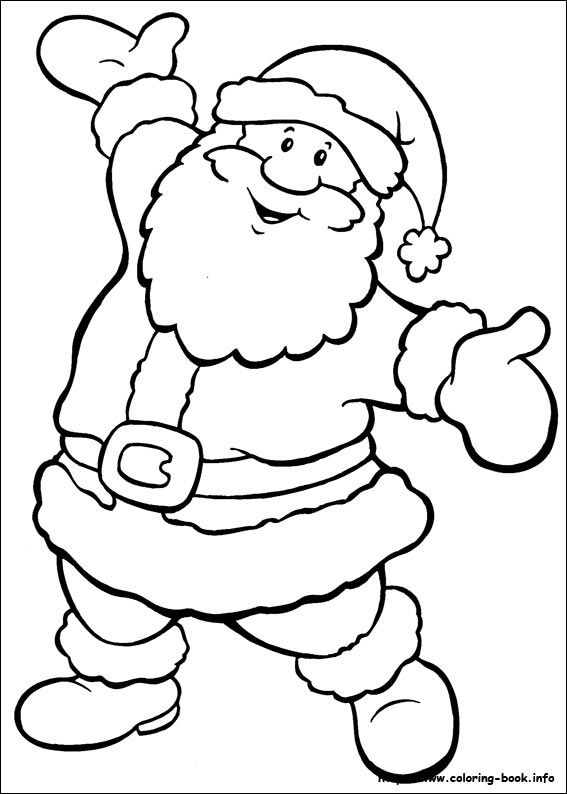 Santa Christmas Colouring Pictures