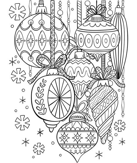 Christmas Ornament Coloring Pages For Adults