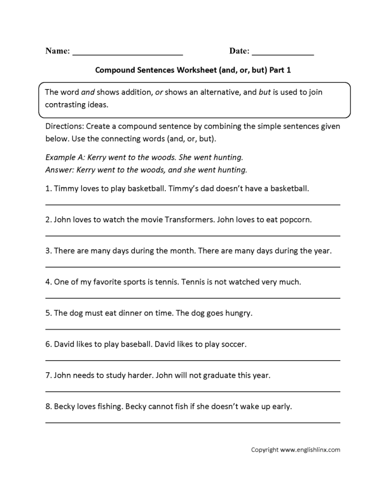 6th Grade Sentence Fragment Worksheets