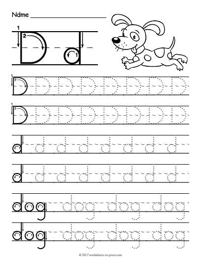 Handwriting Practice Sheets Letter D