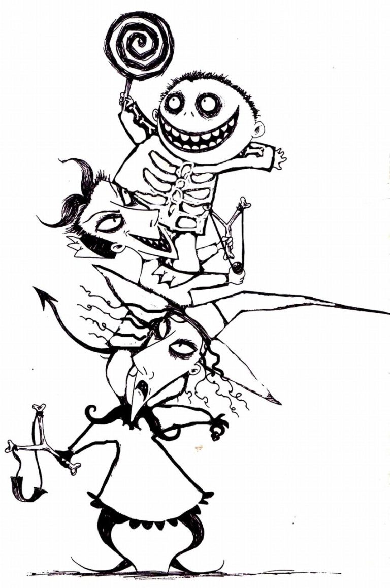 Zero Nightmare Before Christmas Coloring Sheets