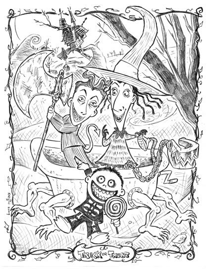 Free Printable Coloring Sheet Nightmare Before Christmas Coloring Pages For Kids