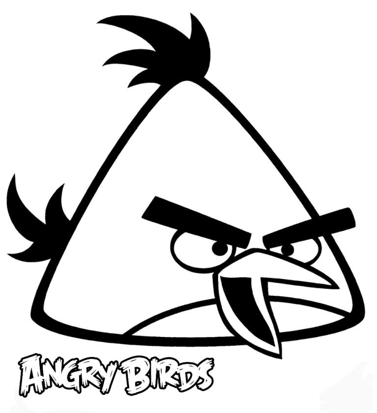 Angry Birds Coloring Pages Chuck