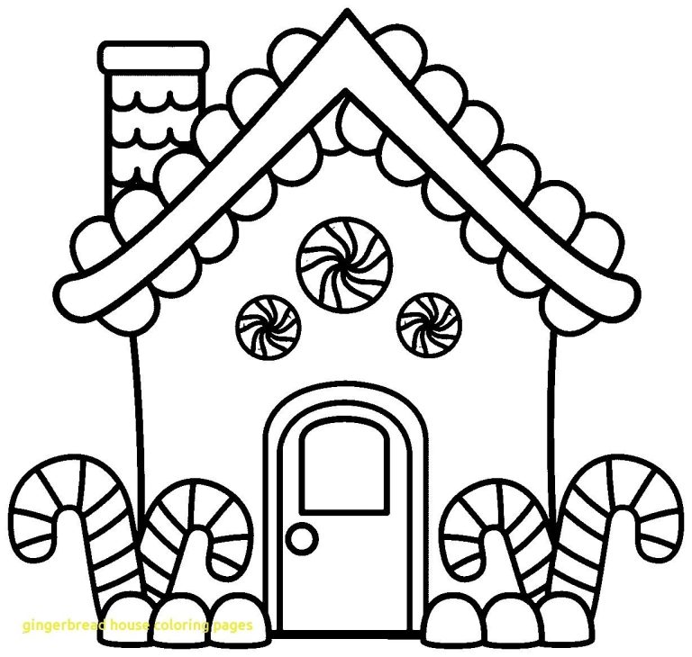 Gingerbread Candy Christmas Coloring Pages
