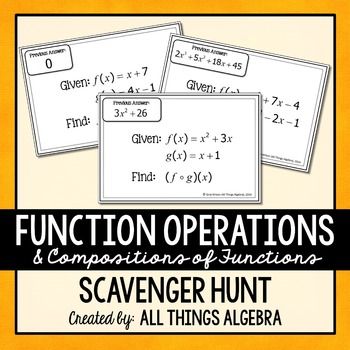 Function Operations Practice Worksheet Answers