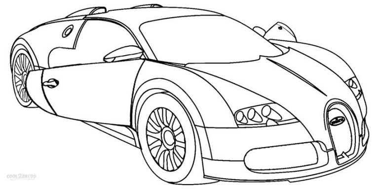 Easy Bugatti Coloring Pages