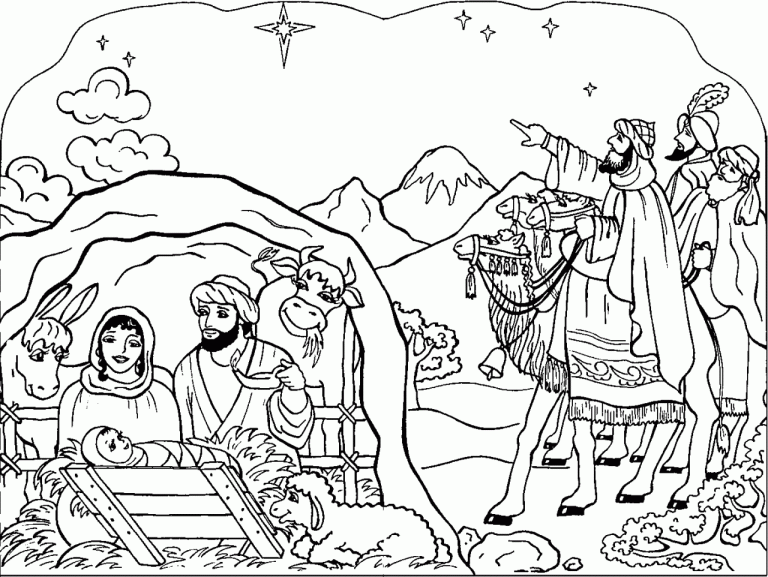 Religious Christmas Coloring Pages For Kids