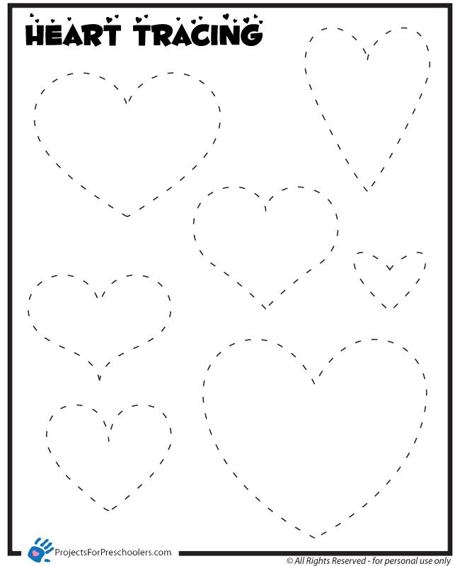 Heart Shape Worksheet For Kindergarten