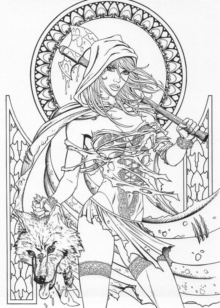 Steampunk Grimm Fairy Tale Coloring Pages