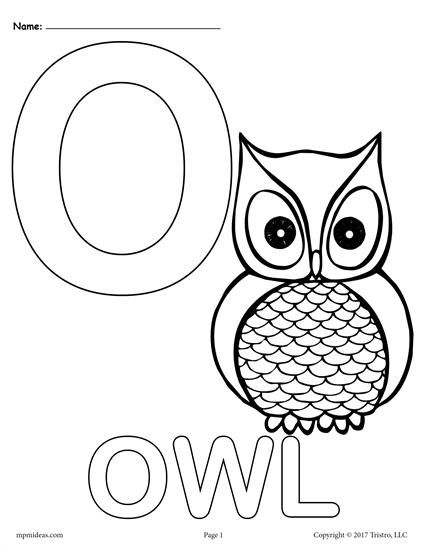 Capital Letter O Coloring Pages