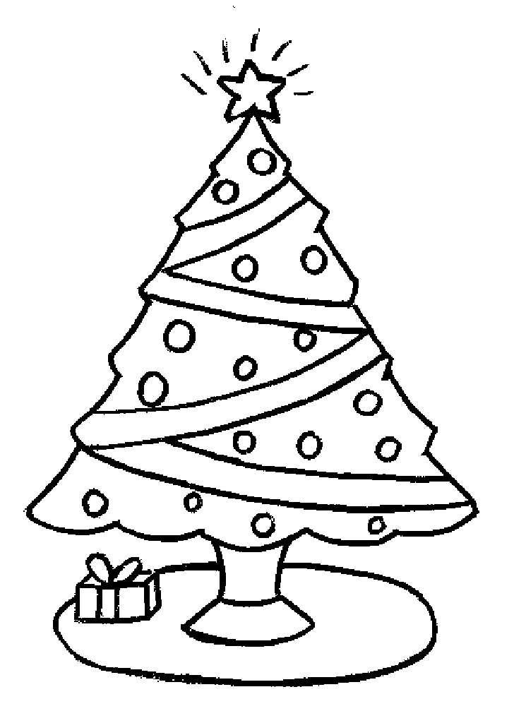 Christmas Tree Colouring In Picture