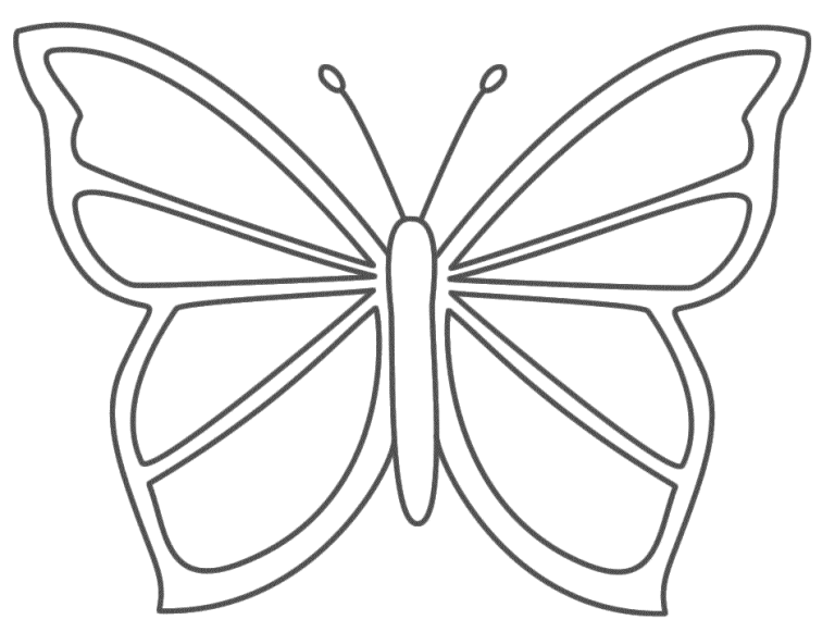 Simple Printable Butterfly Coloring Pages
