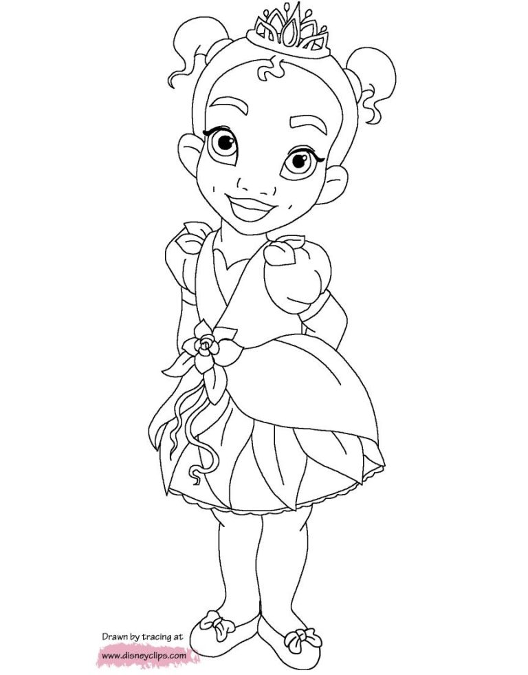 Easy Princess Tiana Coloring Pages