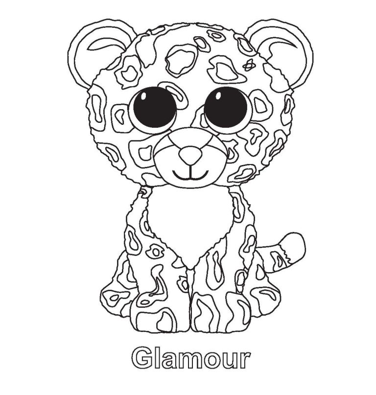 Printable Beanie Boo Colouring Pages