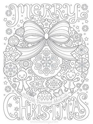 Cute Christmas Wreath Coloring Pages