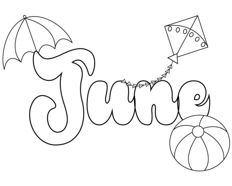 Printable June Coloring Pages