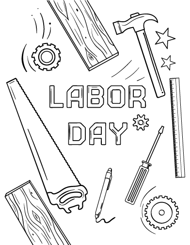 Preschool Labor Day Coloring Pages