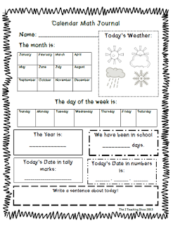 Free Daily Calendar Worksheets