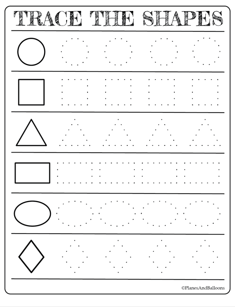 Printable Preschool Homework Sheets