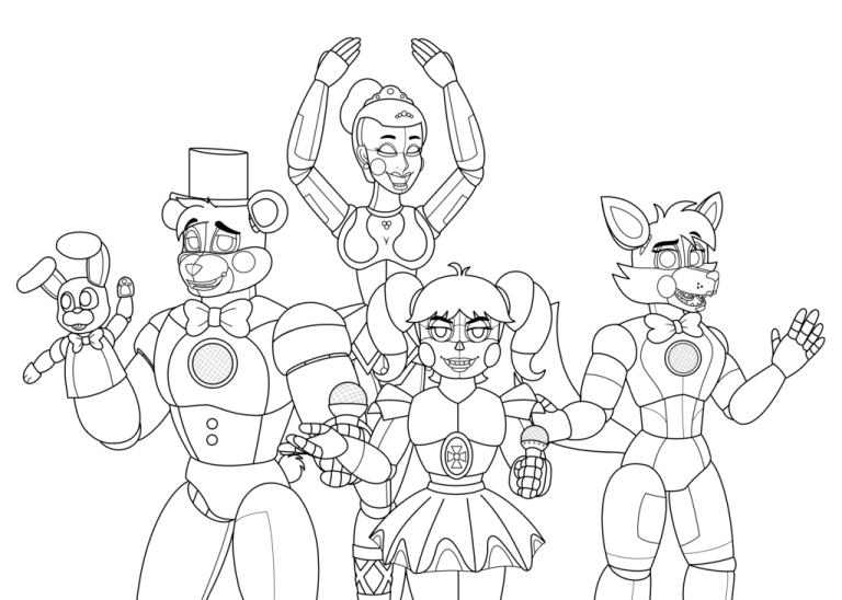Fnaf Coloring Pages All Characters
