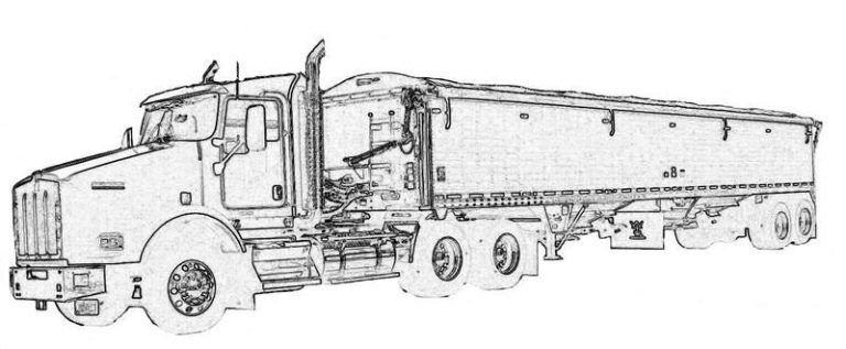 Mack Semi Truck Coloring Pages