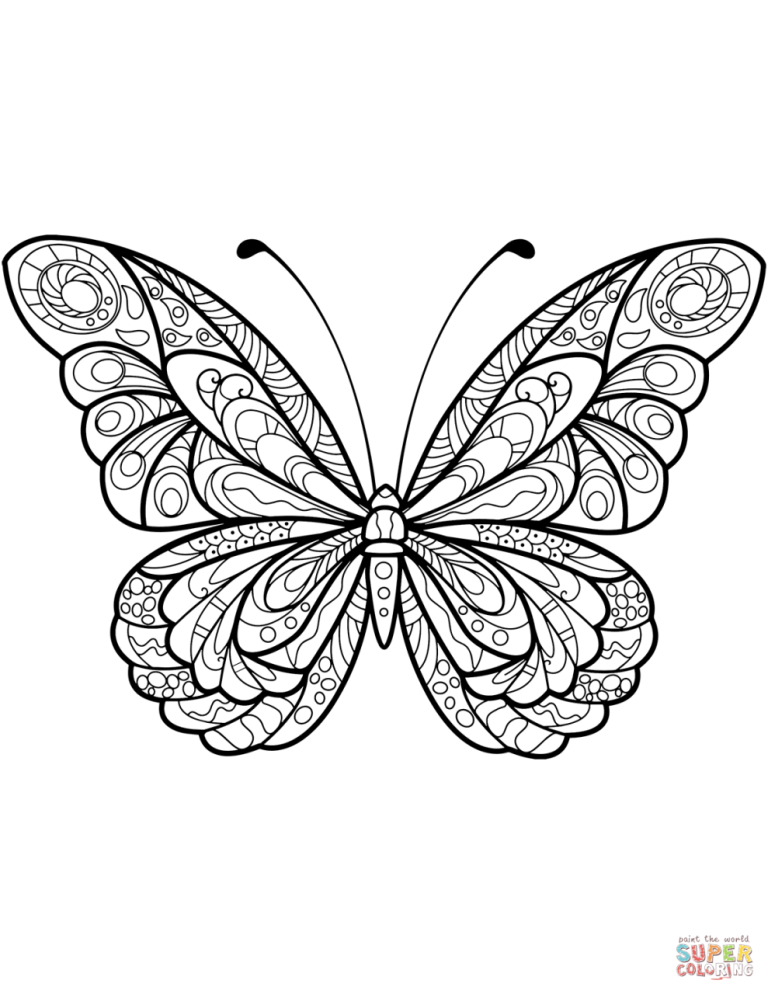 Easy Butterfly Coloring Book