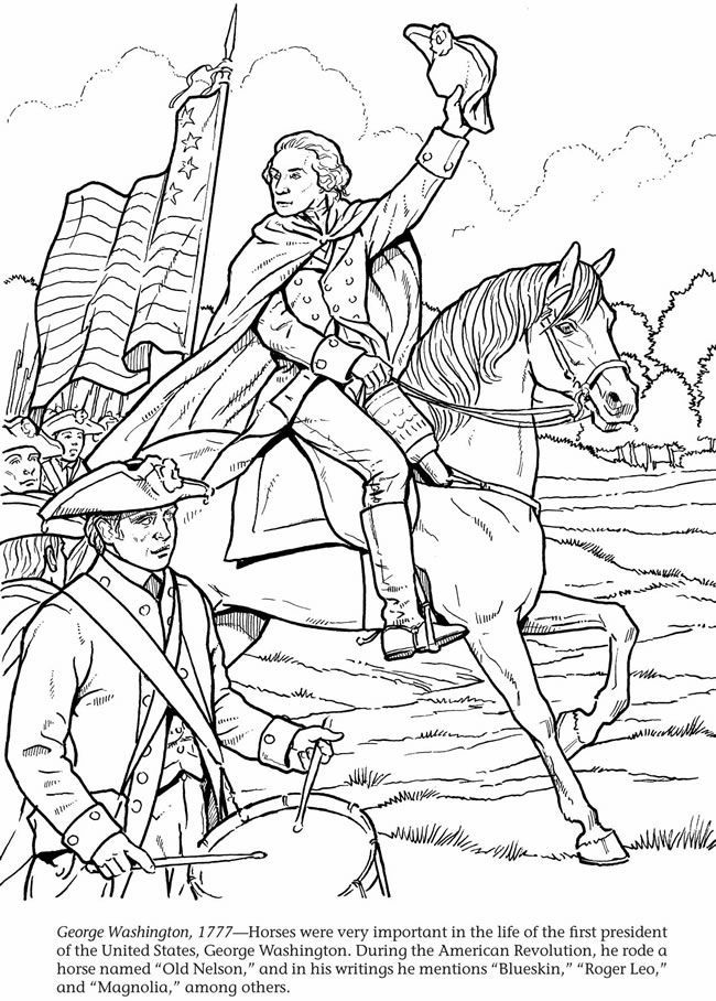 Cartoon George Washington Coloring Page