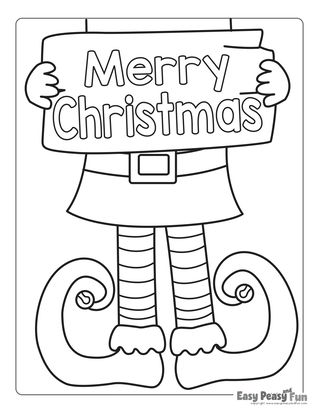 Easy Fun Christmas Coloring Pages