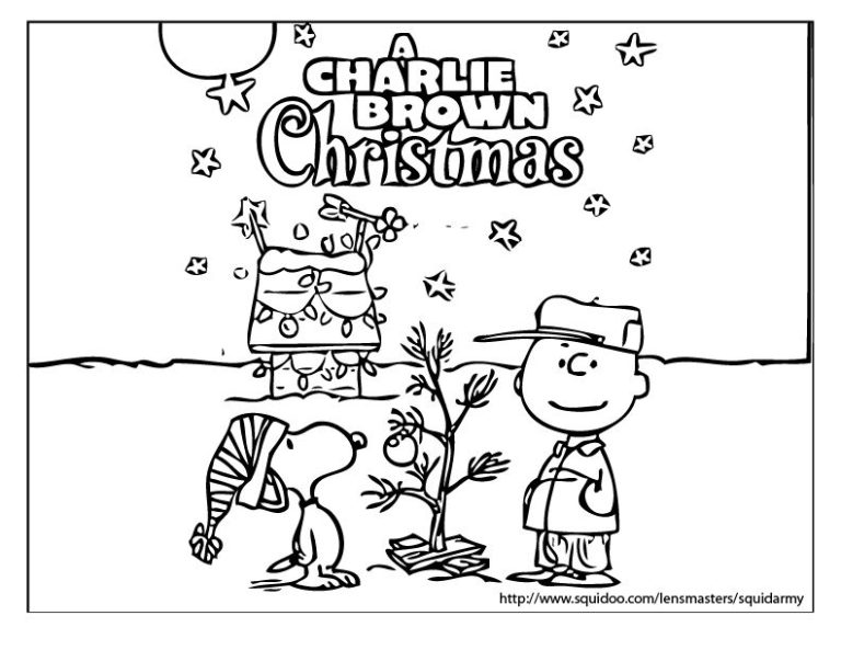 Snoopy Charlie Brown Christmas Coloring Pages