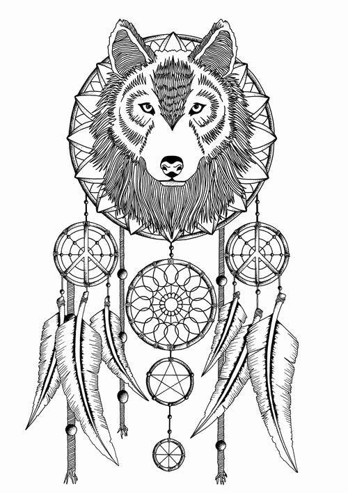 Skull Dream Catcher Coloring Pages
